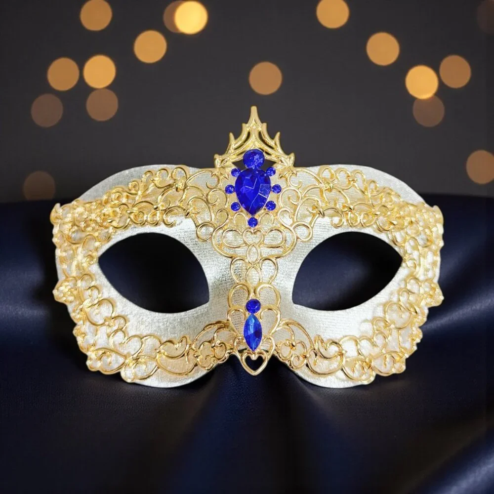 Silver masquerade mask, cosplay mask, Halloween mask, Venetian mask, Prom mask